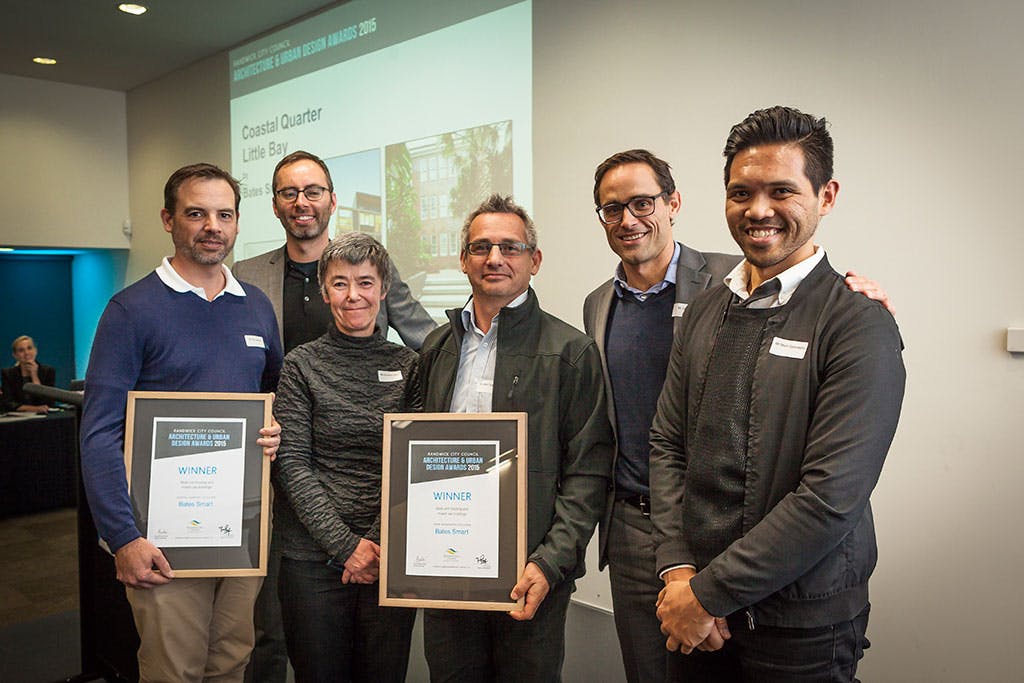 Joint winners of multi-unit housing and mixed use buildings category category – Coastal Quarter, Little Bay by Bates Smart and UNSW Kensington Colleges by Bates Smart