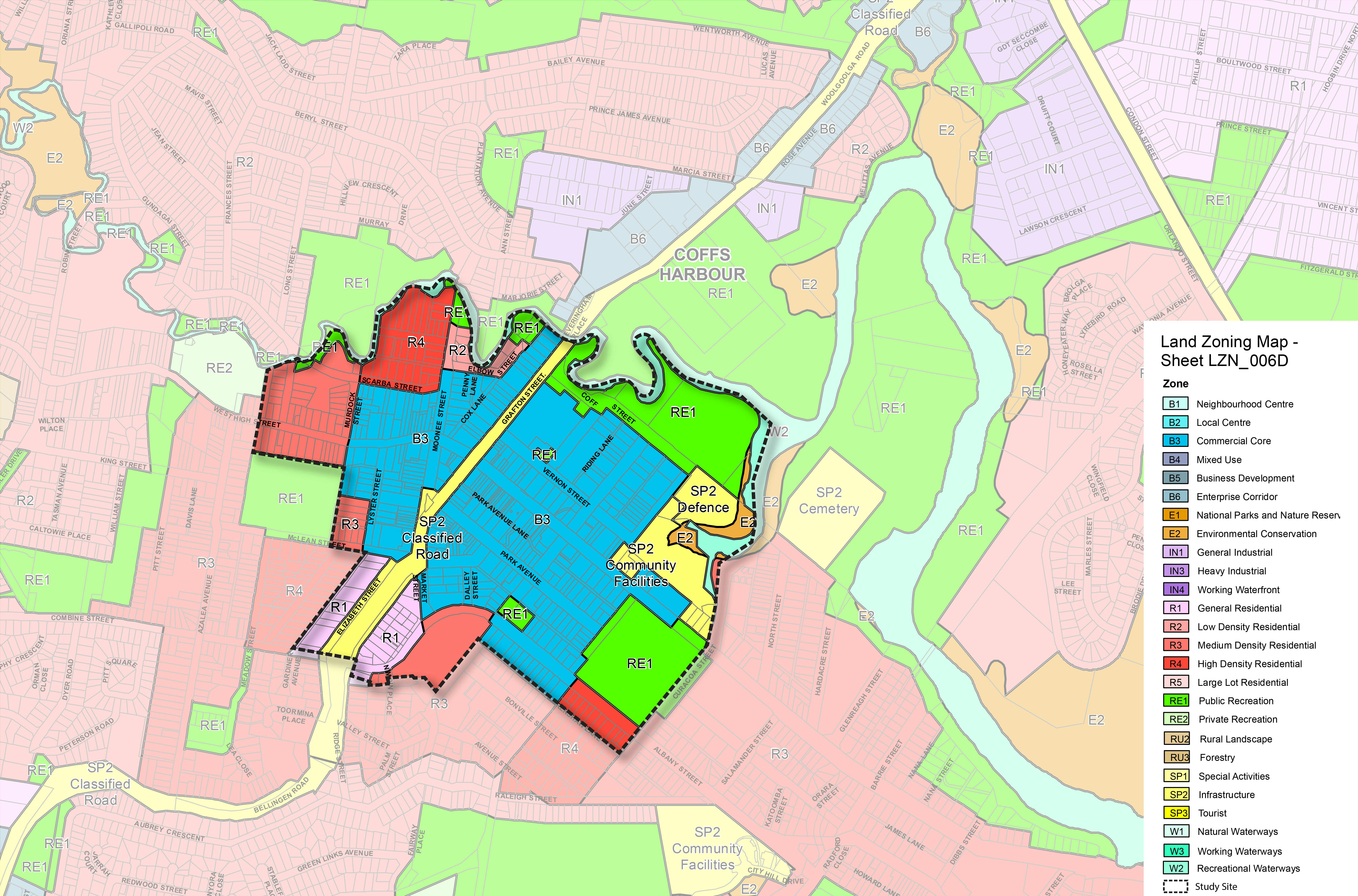 Map of Land use Zones of the CBD