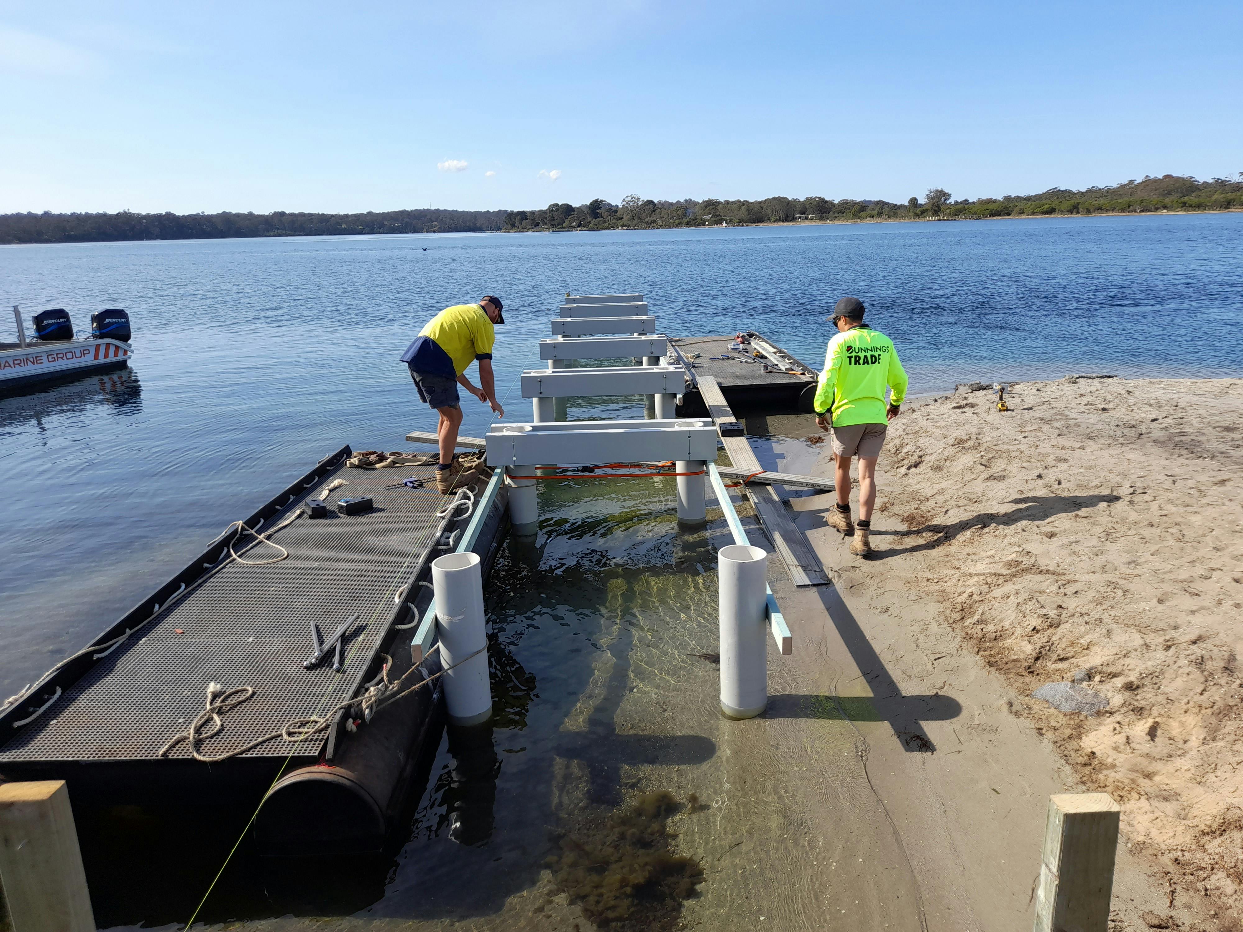Cross beams being installed - 24 August 2023