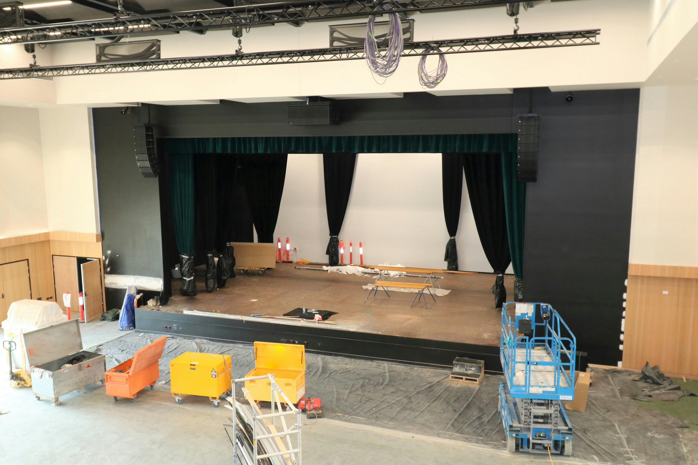 Final fit-out of the stage and auditorium.jpg