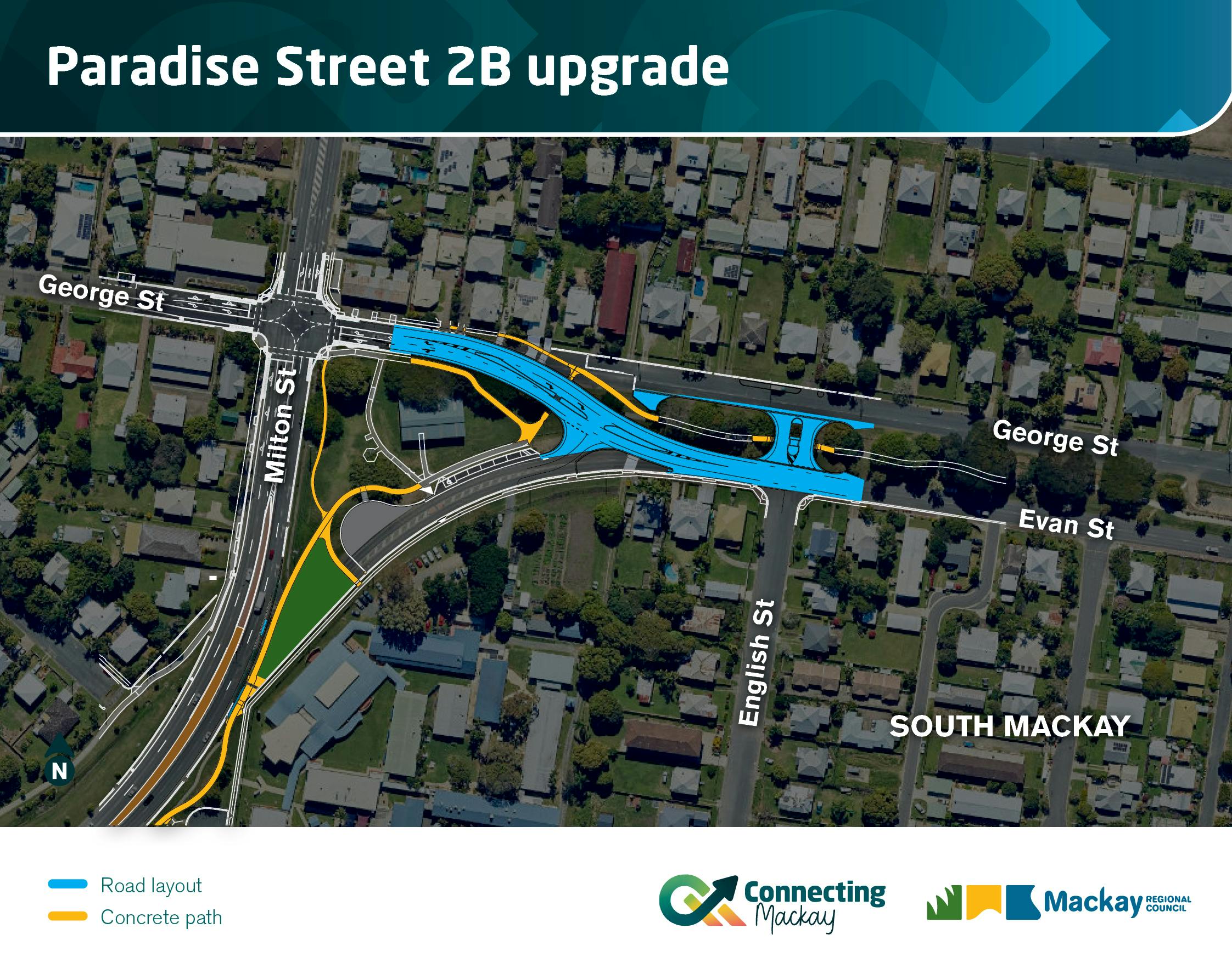 Map of new road layout (once complete- late 2021)
