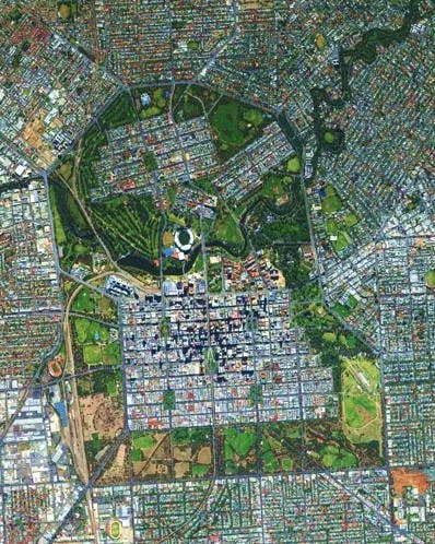 Aerial image of the City of Adelaide