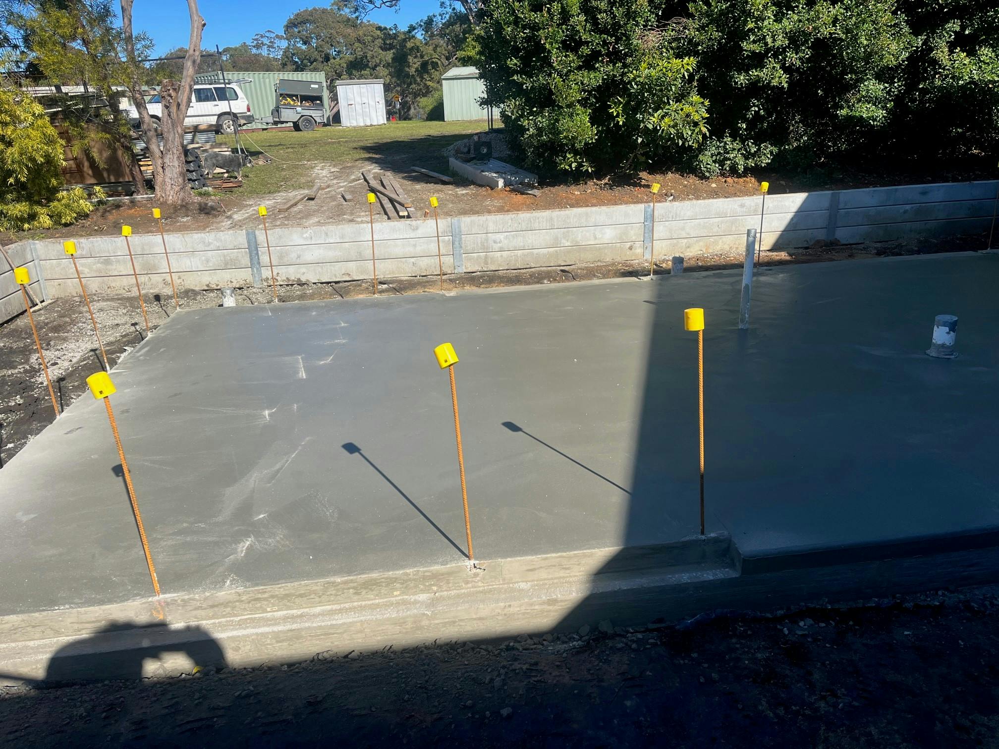 Mallacoota Hall extension slab poured [6 Aug 2024]