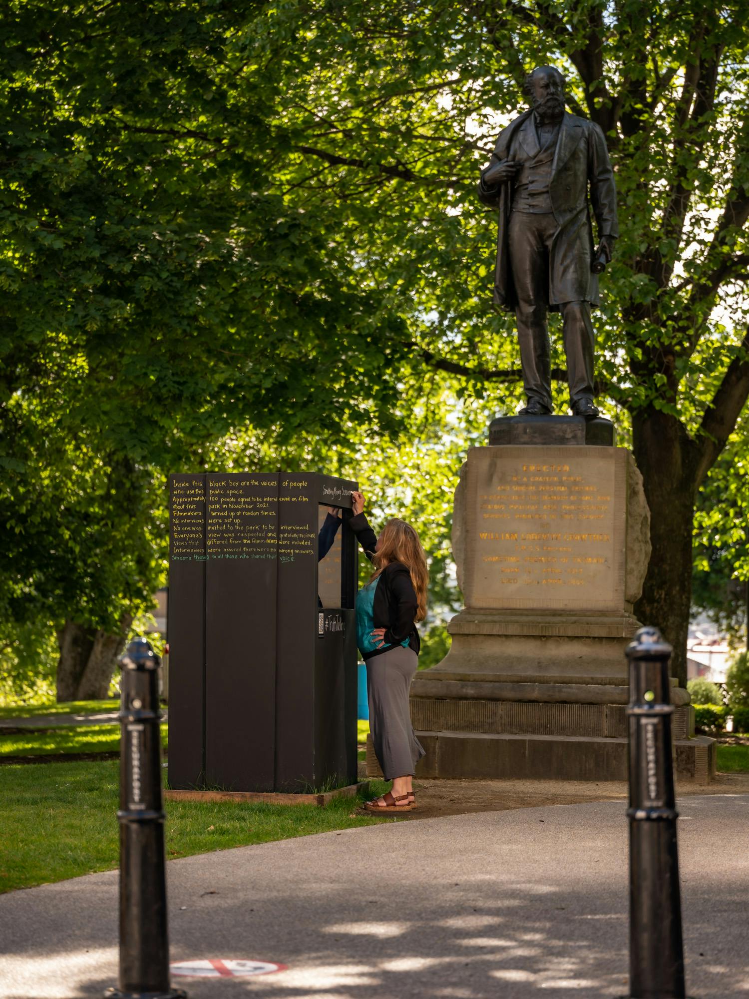 Artist Jillian Mundy writing on her artwork: Something Missing