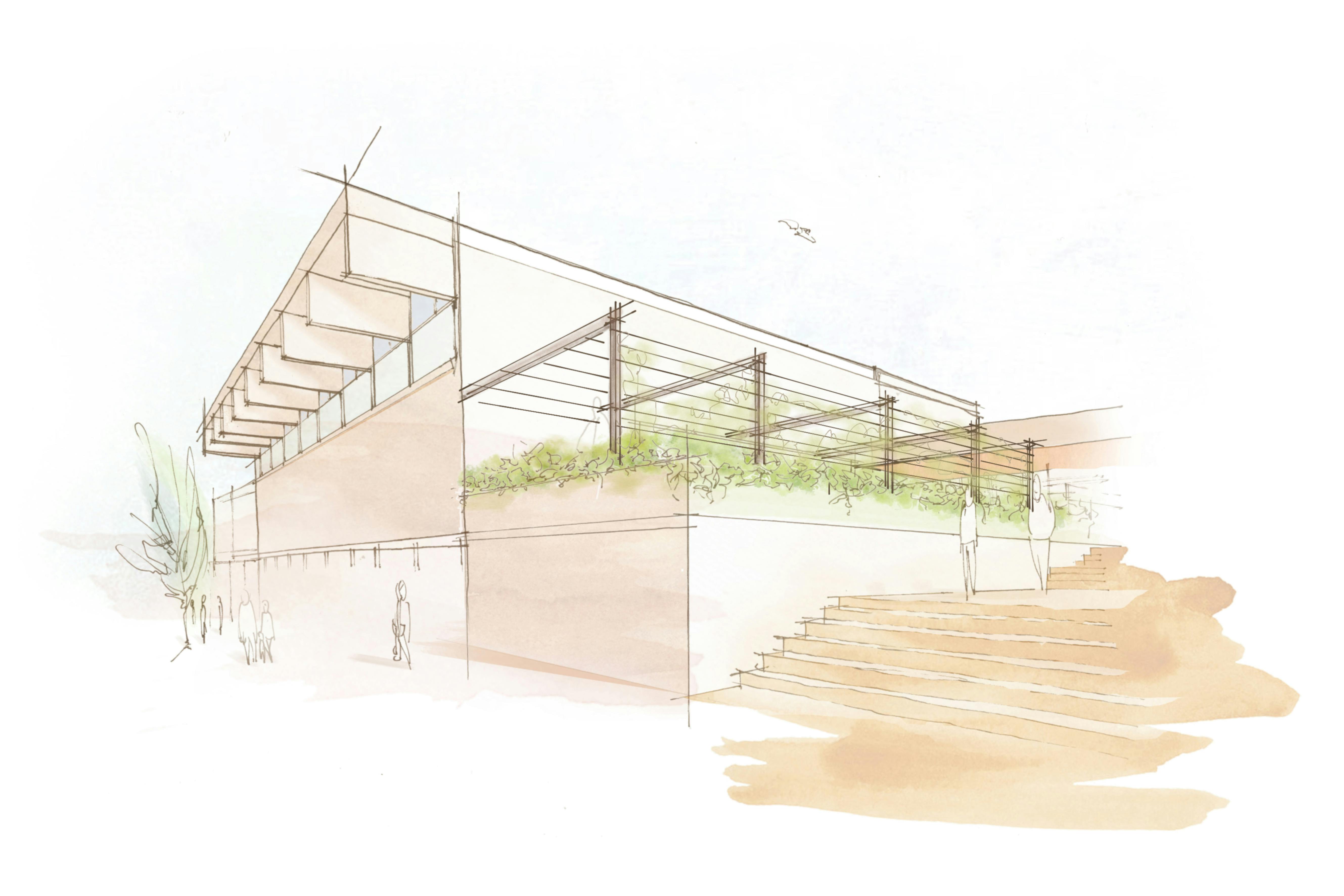 Artist's impression only of how the external space could look