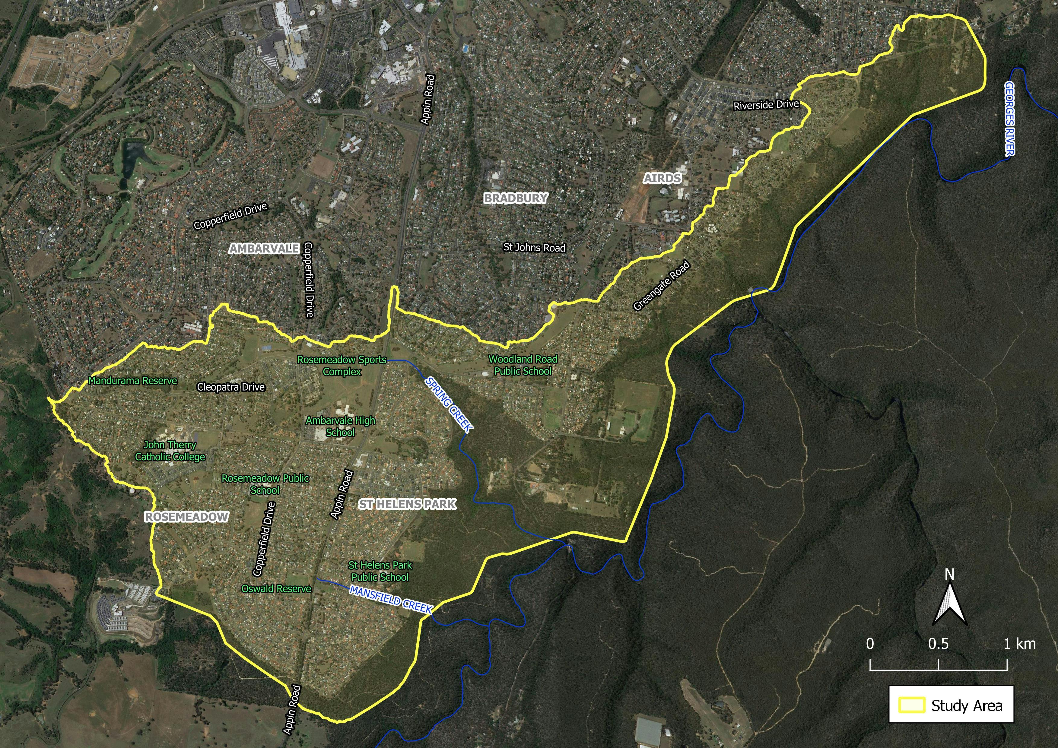 Campbelltown Southern Catchments Flood Study Area