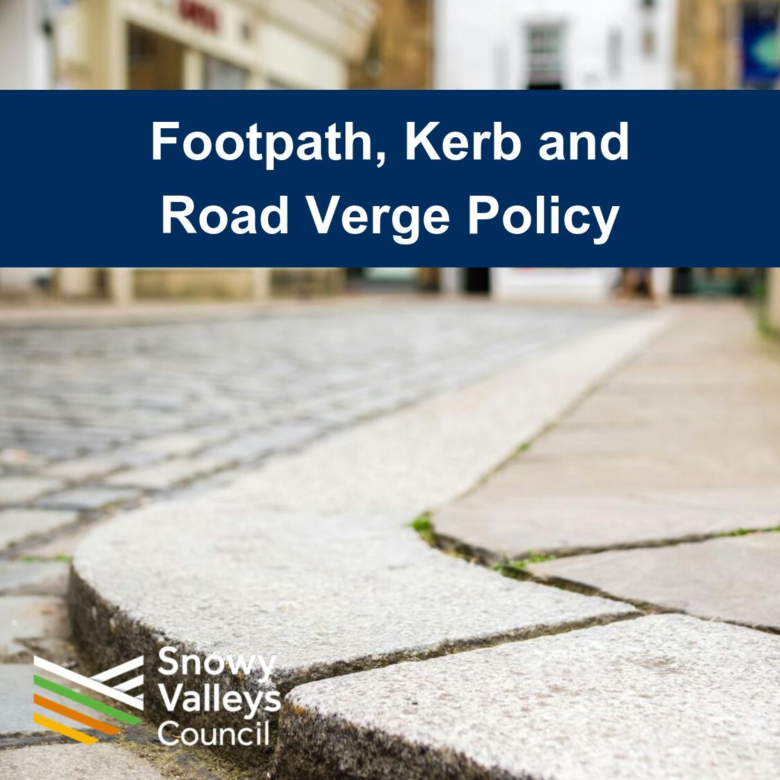 Footpath, Kerb and Road Verge Policy