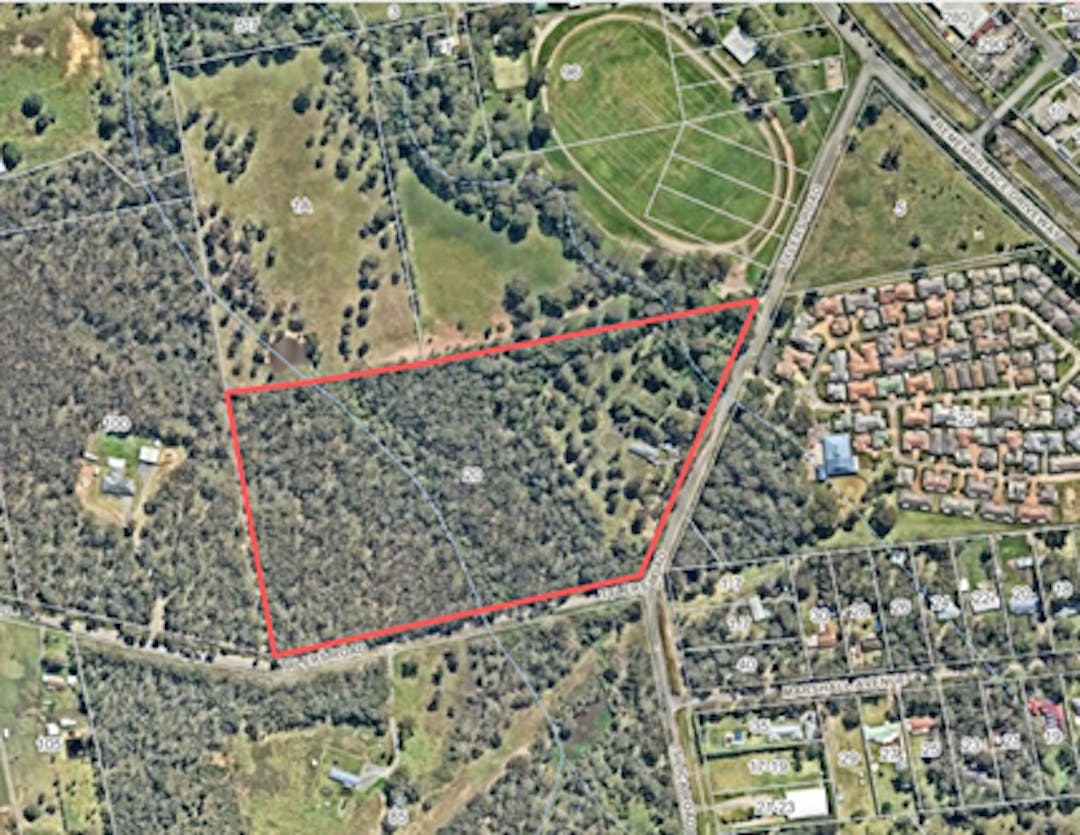 A satellite image of land at 20 Tylers Road, Bargo 