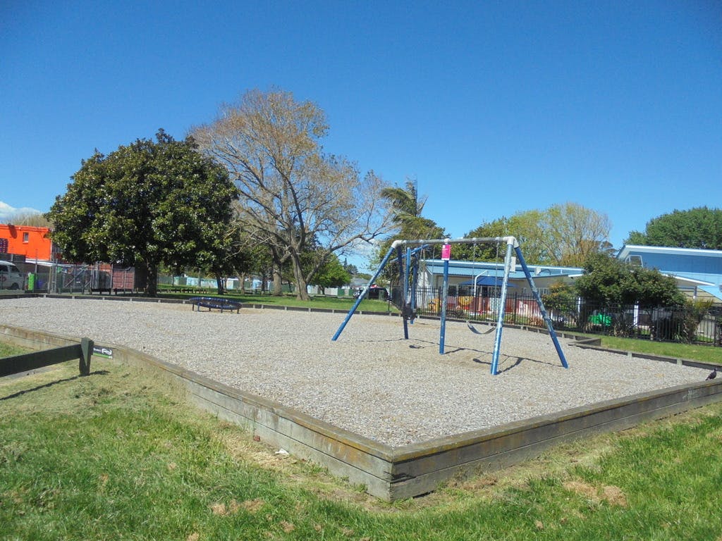 Existing playground provides spinning, rocking and swinging experiences at Aorere Park