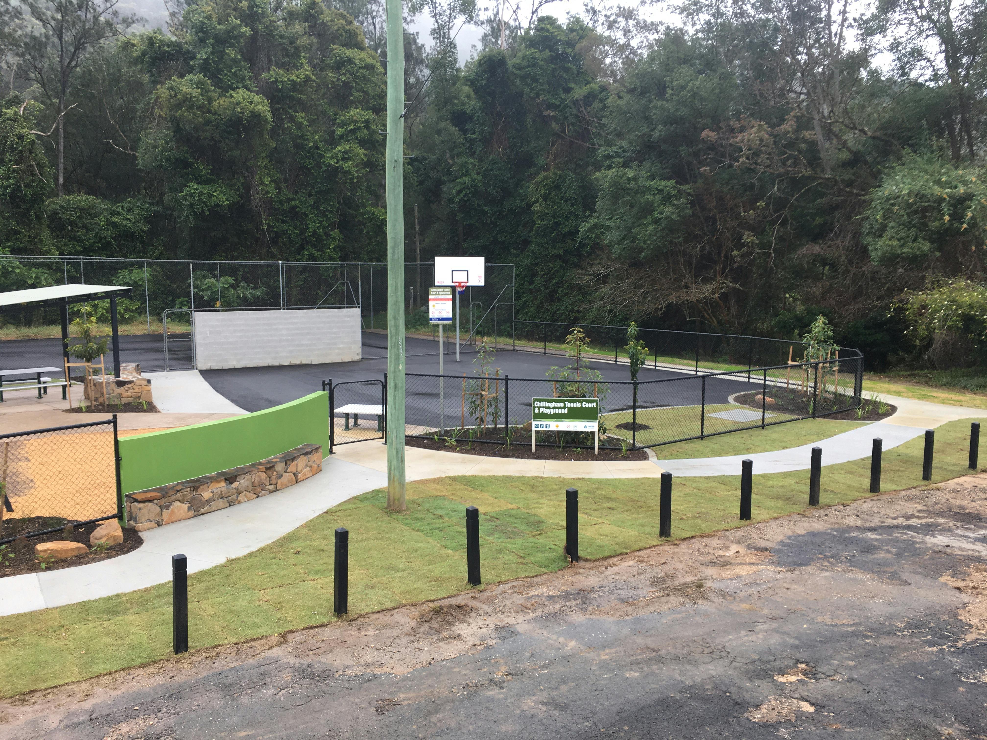 Chillingham Tennis courts and playground - completed project