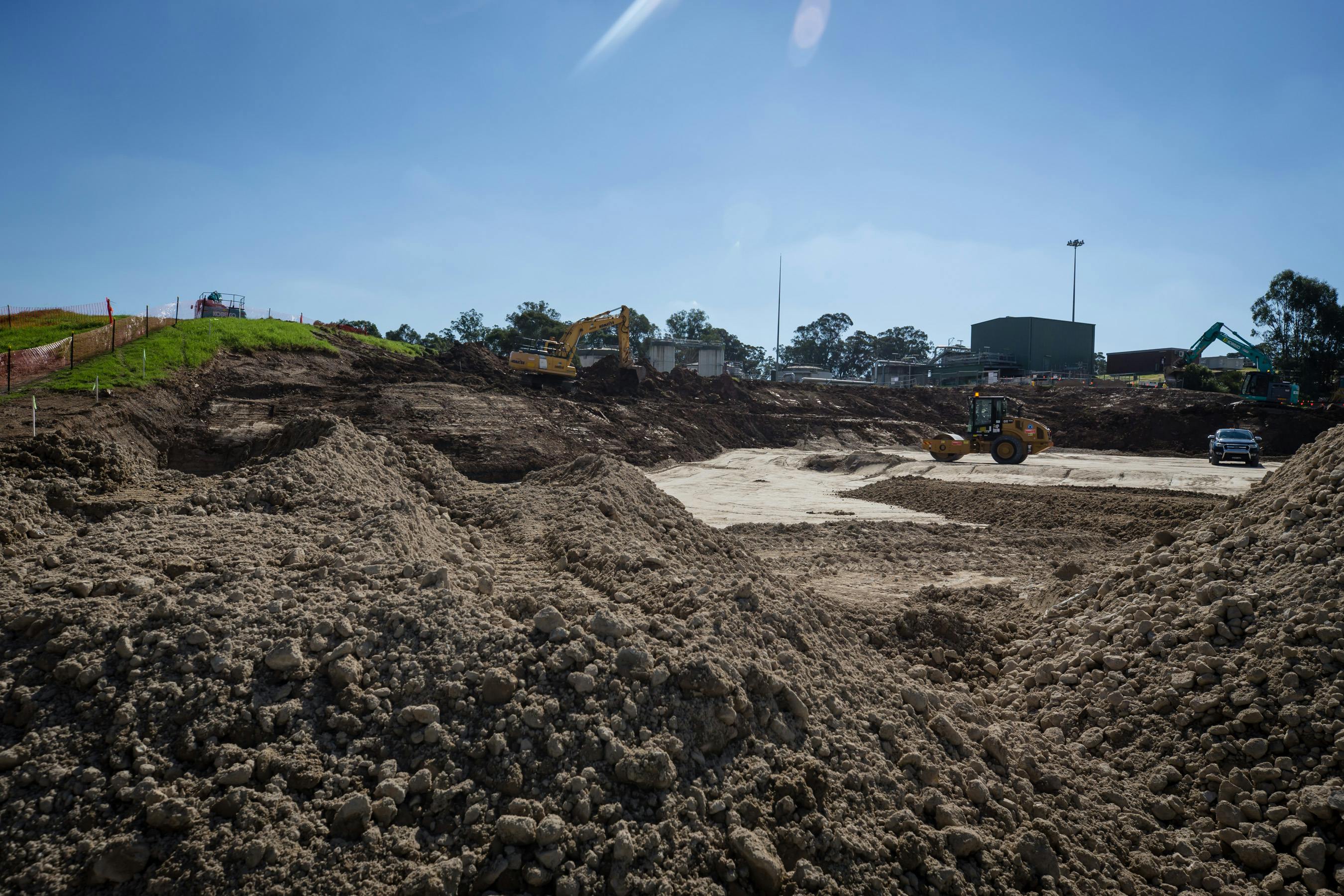 Earthworks for the construction of Membrane Bioreactor tanks (MBR)