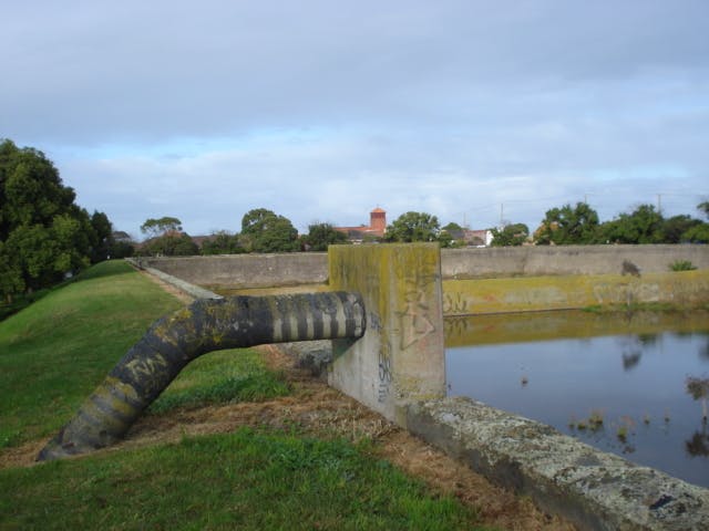 Part of the disused infrastructure, eastern side