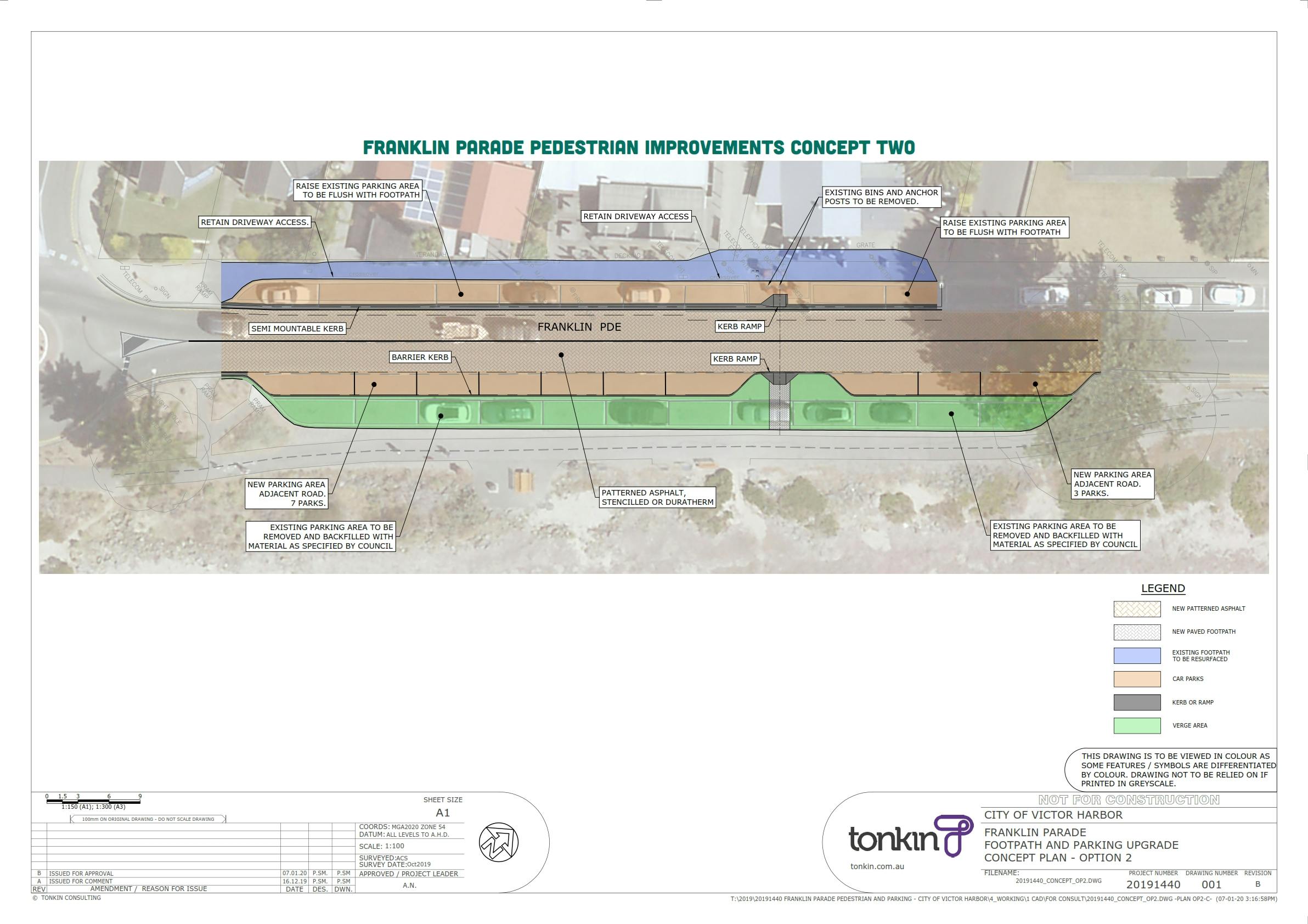 Option 2: Franklin Parade Pedestrian Improvements Concept