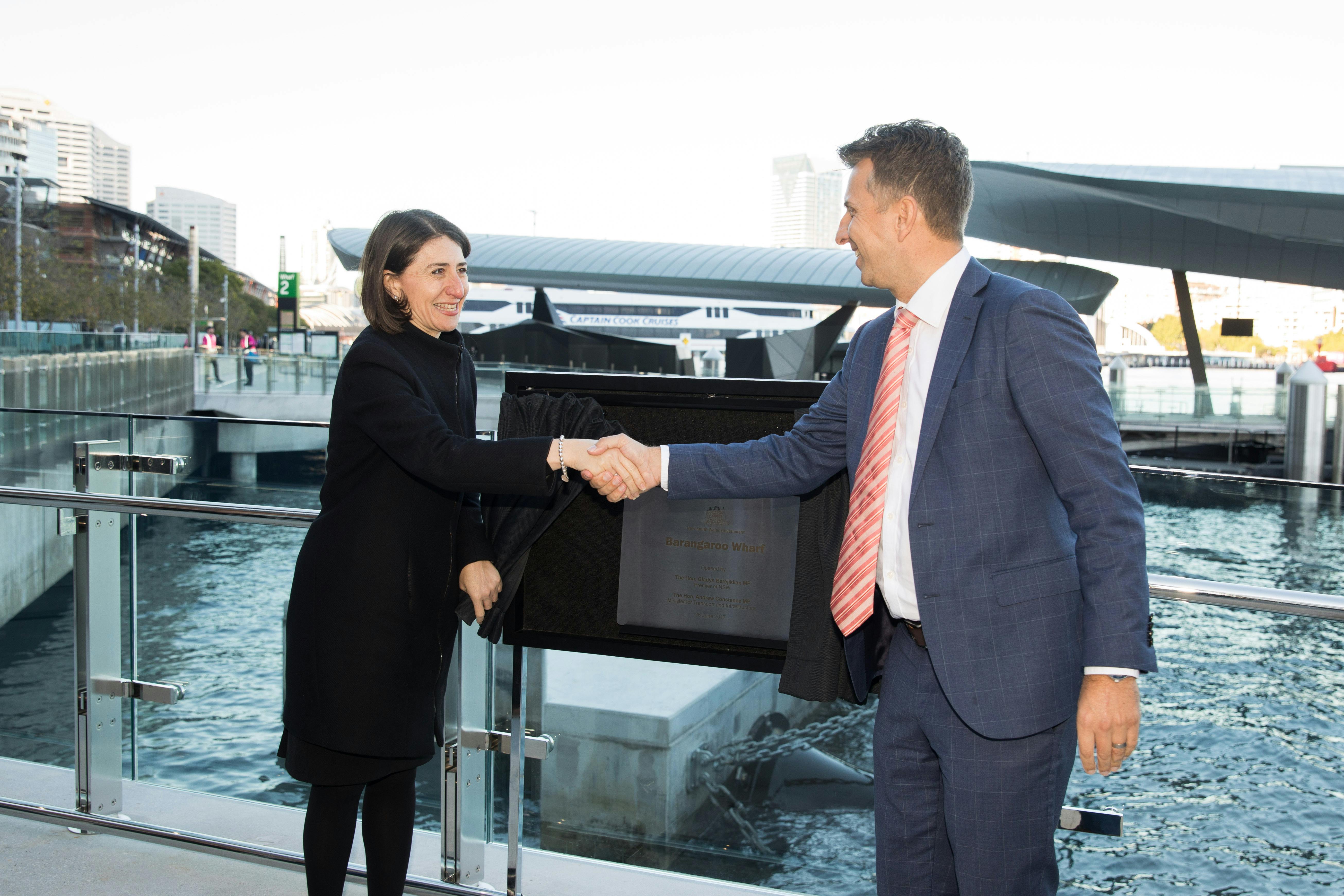 Premier Gladys Berejiklian and Minister for Transport and Infrastructure Andrew Constance 