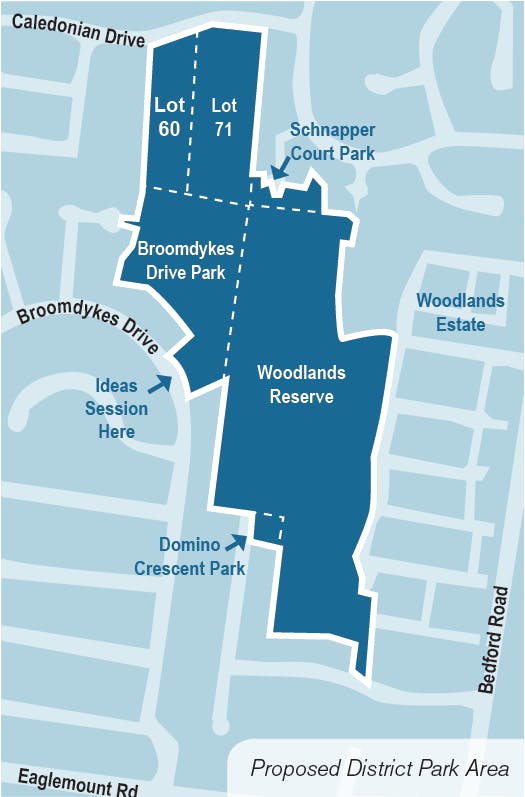 Woodlands District Park map