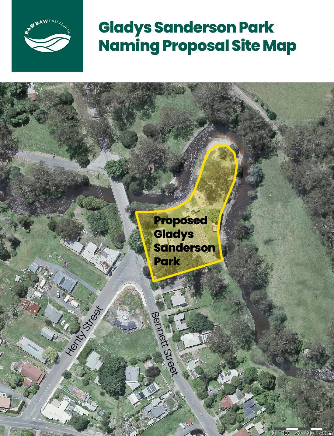 Proposed Gladys Sanderson Park Map