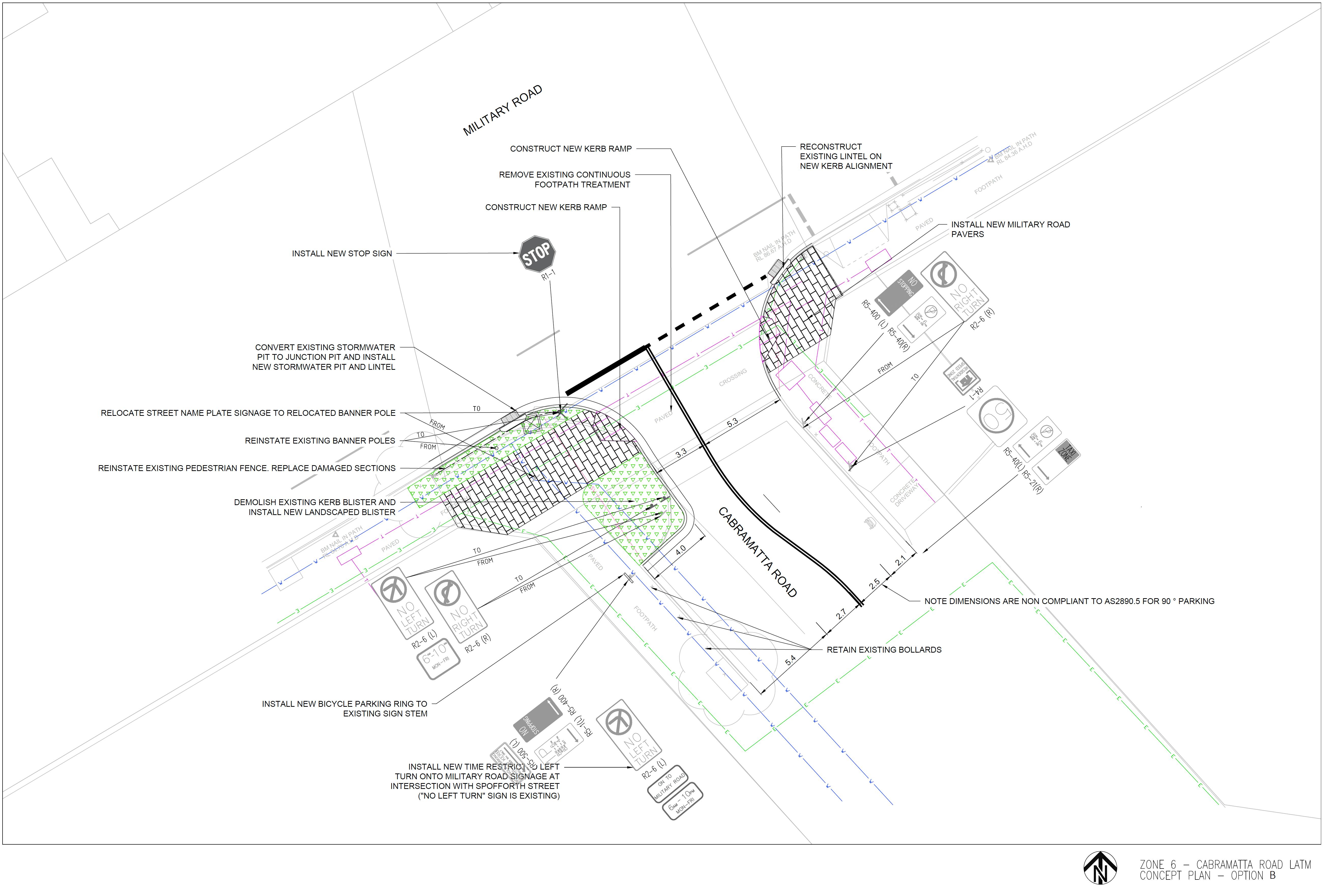 Cabramatta Road Option B - 2D Design