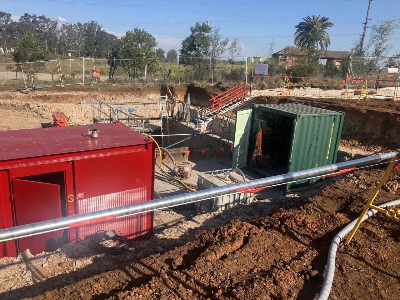 WSAGA Pipeline microtunnel entry pit Elizabeth Drive August 2024