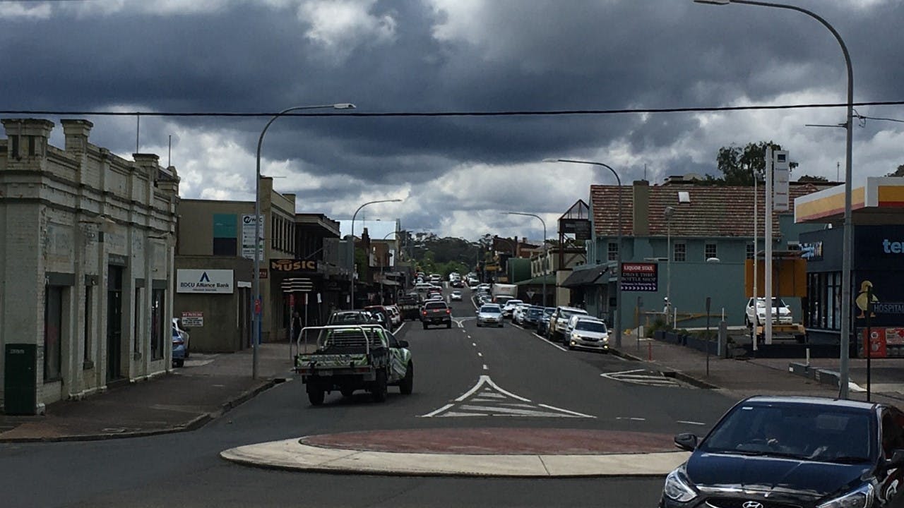 Bong Bong Street from the intersection of Bowral Street (looking North) October 2020