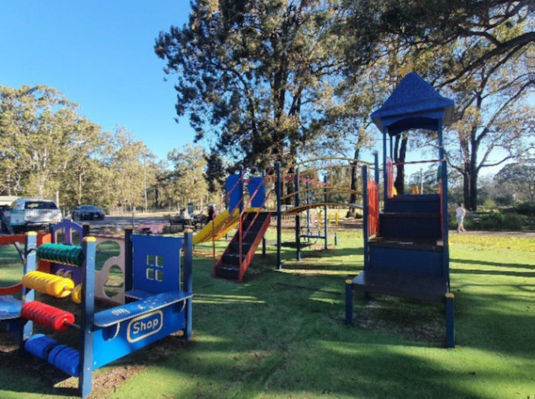 Photo of the existing play equipment at McMahon Park