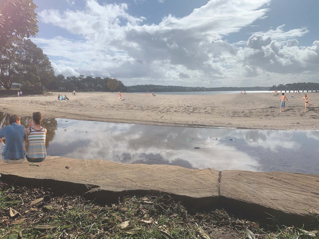 Horderns Beach. View of the Berm to the beach