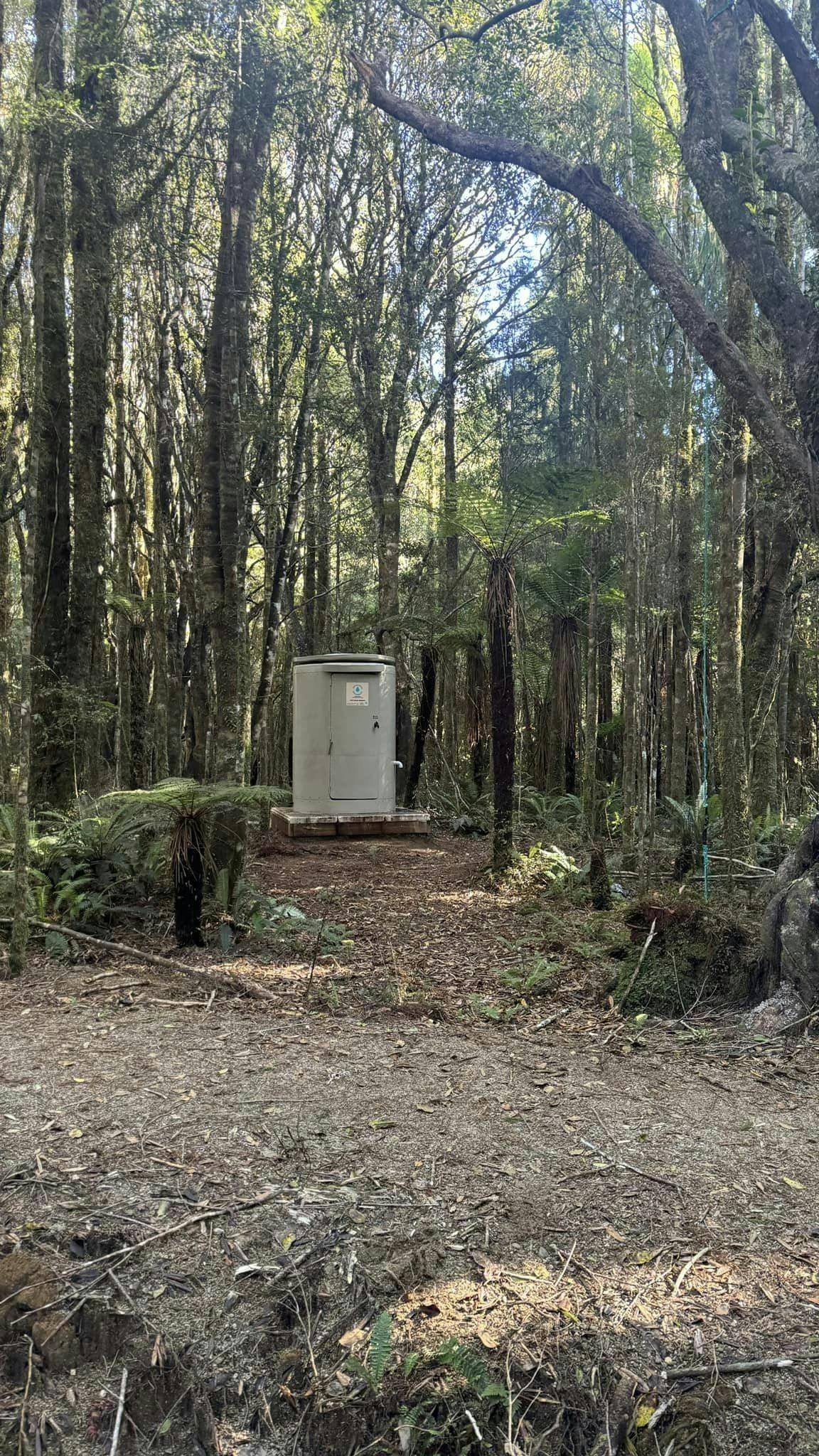 Toilet is installed at Irishman's Bay. August 2024