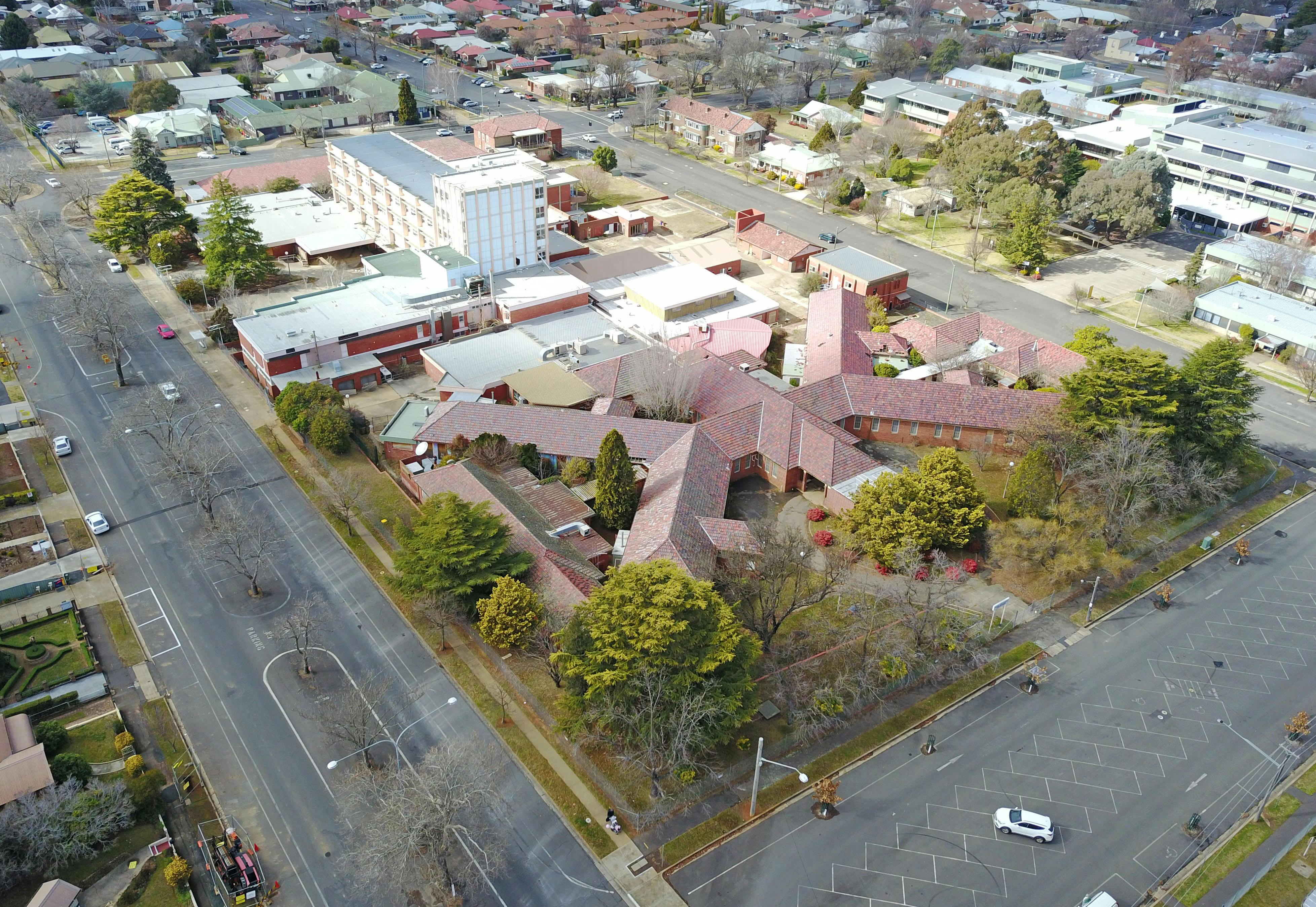 Hospital site north west perspectve
