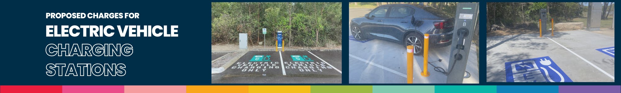 Images of EV charging stations at Slim Dusty Centre and Back Creek, South West Rocks