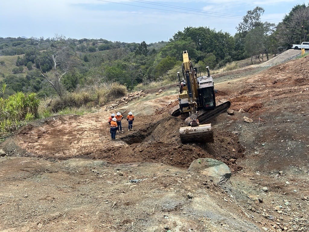 Start of earthworks on Black Mountain Road - November 2023