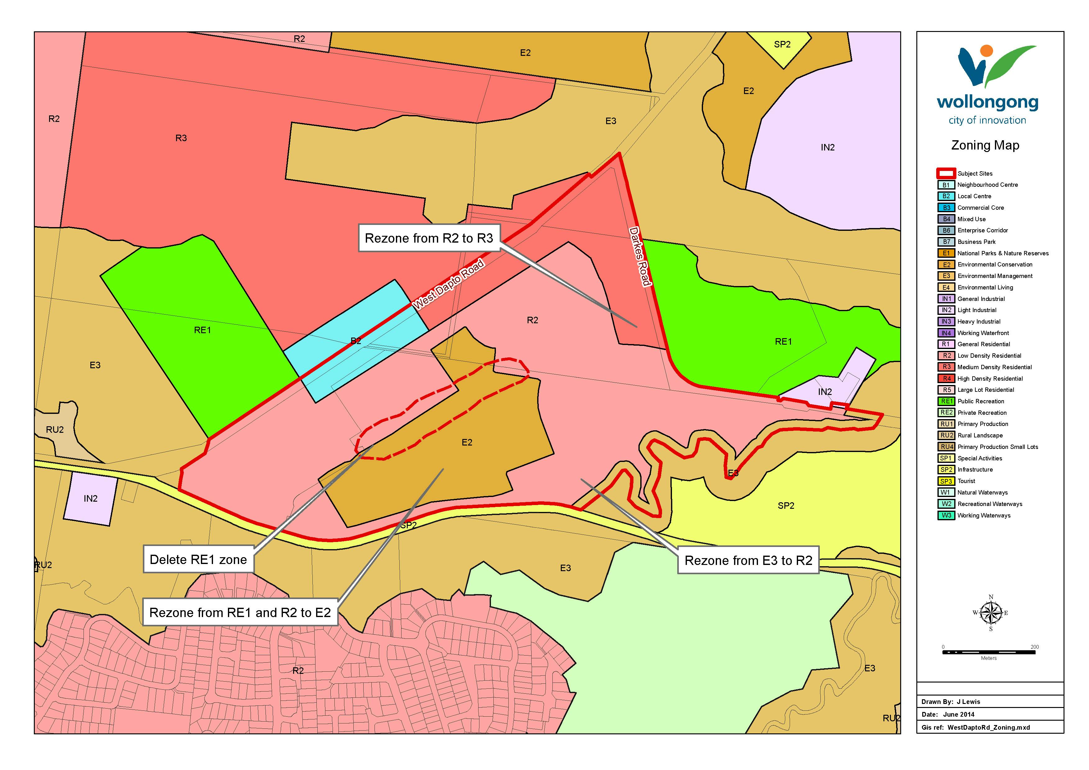 Proposed Zoning Map   Darkes Road