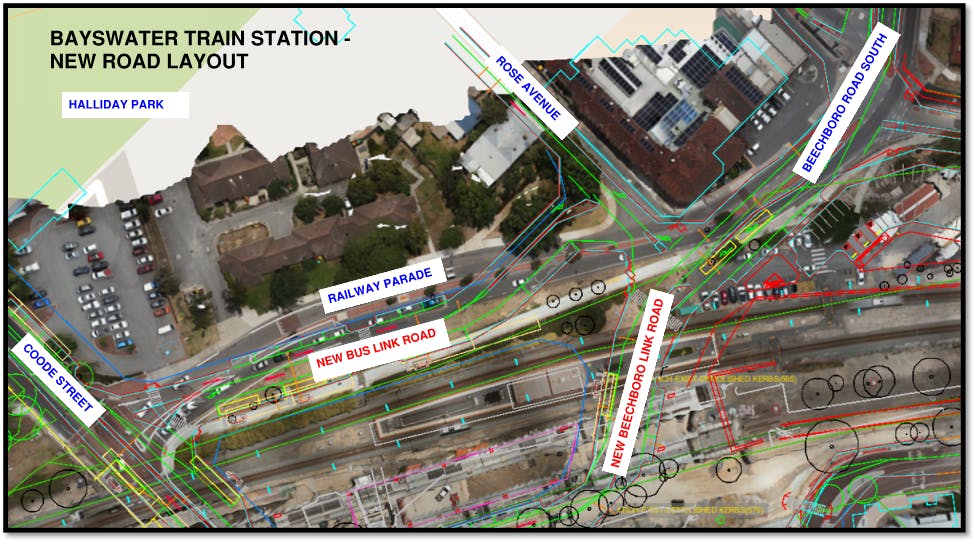 Bayswater Train Station - New Road Layout