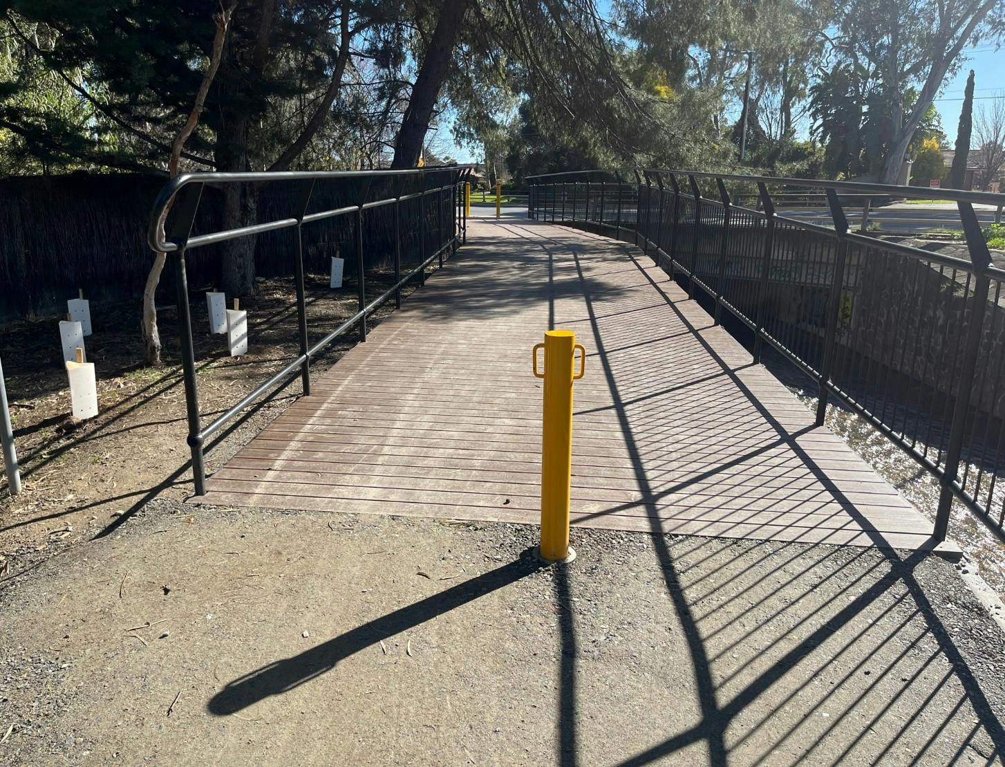 Infrastructure Improvements: new pedestrian bridge near 130 Montacute Road