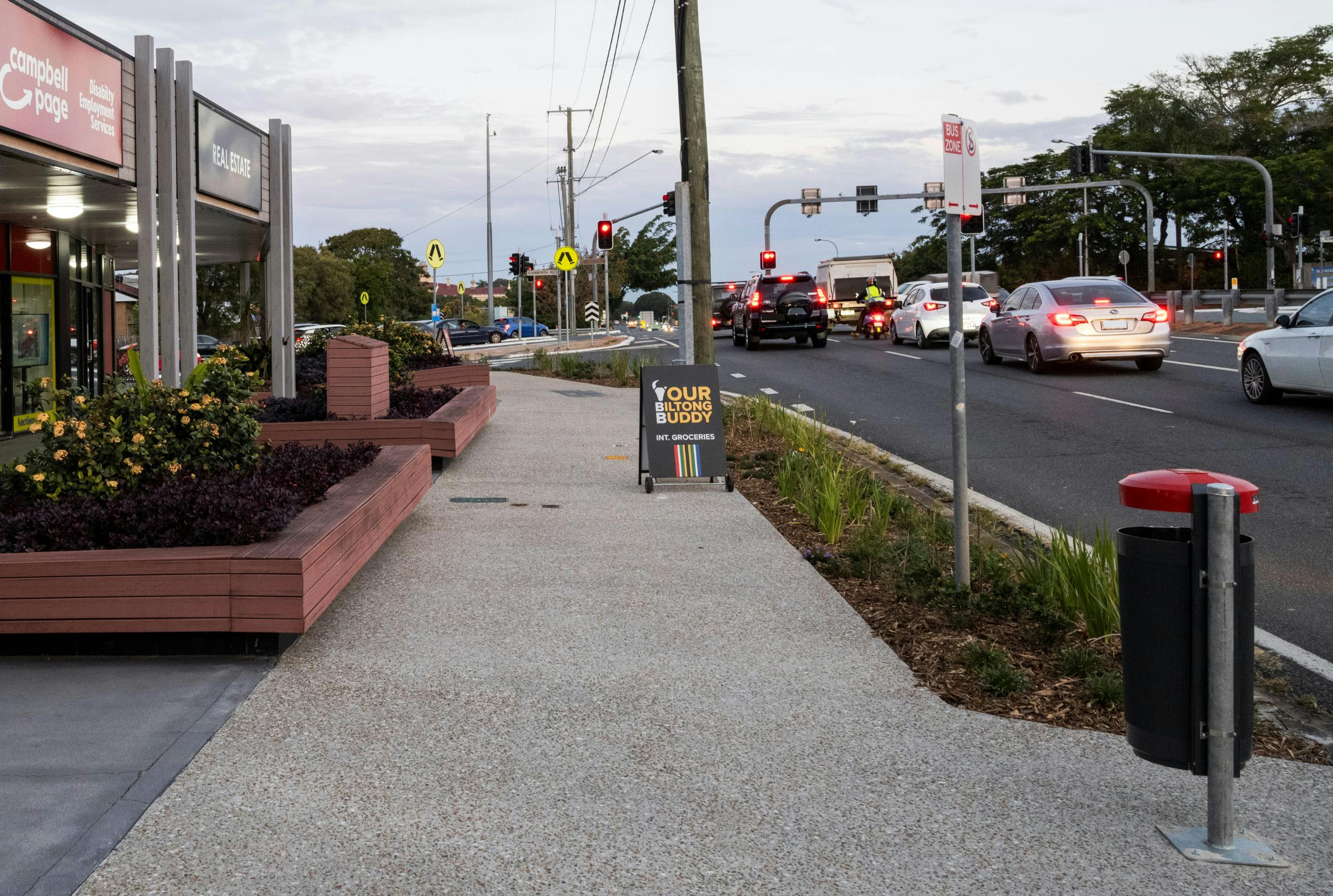 Looking south along Sandgate Road - AFTER