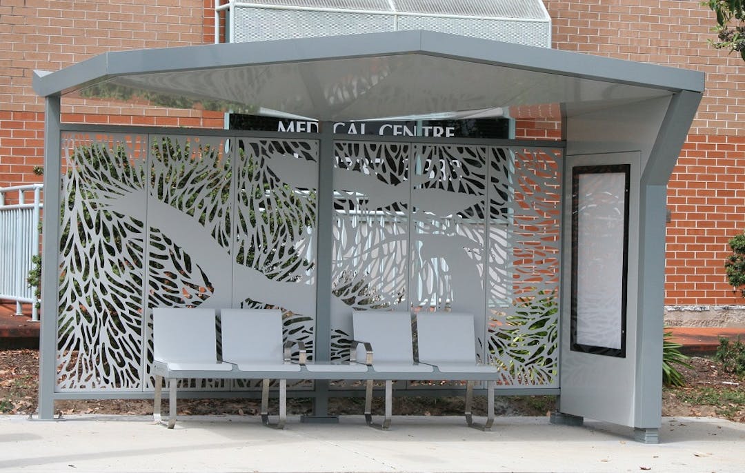 The Newly Installed Cool Bus Shelter