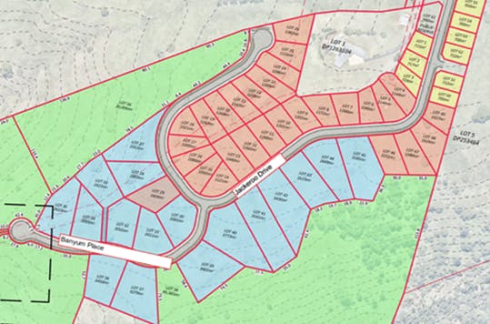 87 Pineapple Road - Subdivision Map (Banyum Place and Jackeroo Drive)