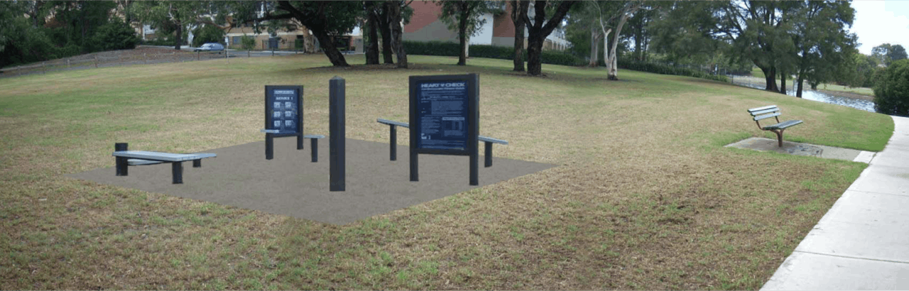 Example of outdoor exercise equipment
