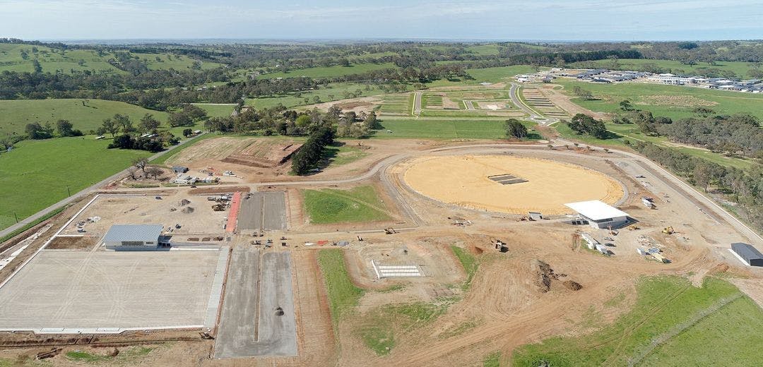 Sports hub construction - drone image (September 2020)