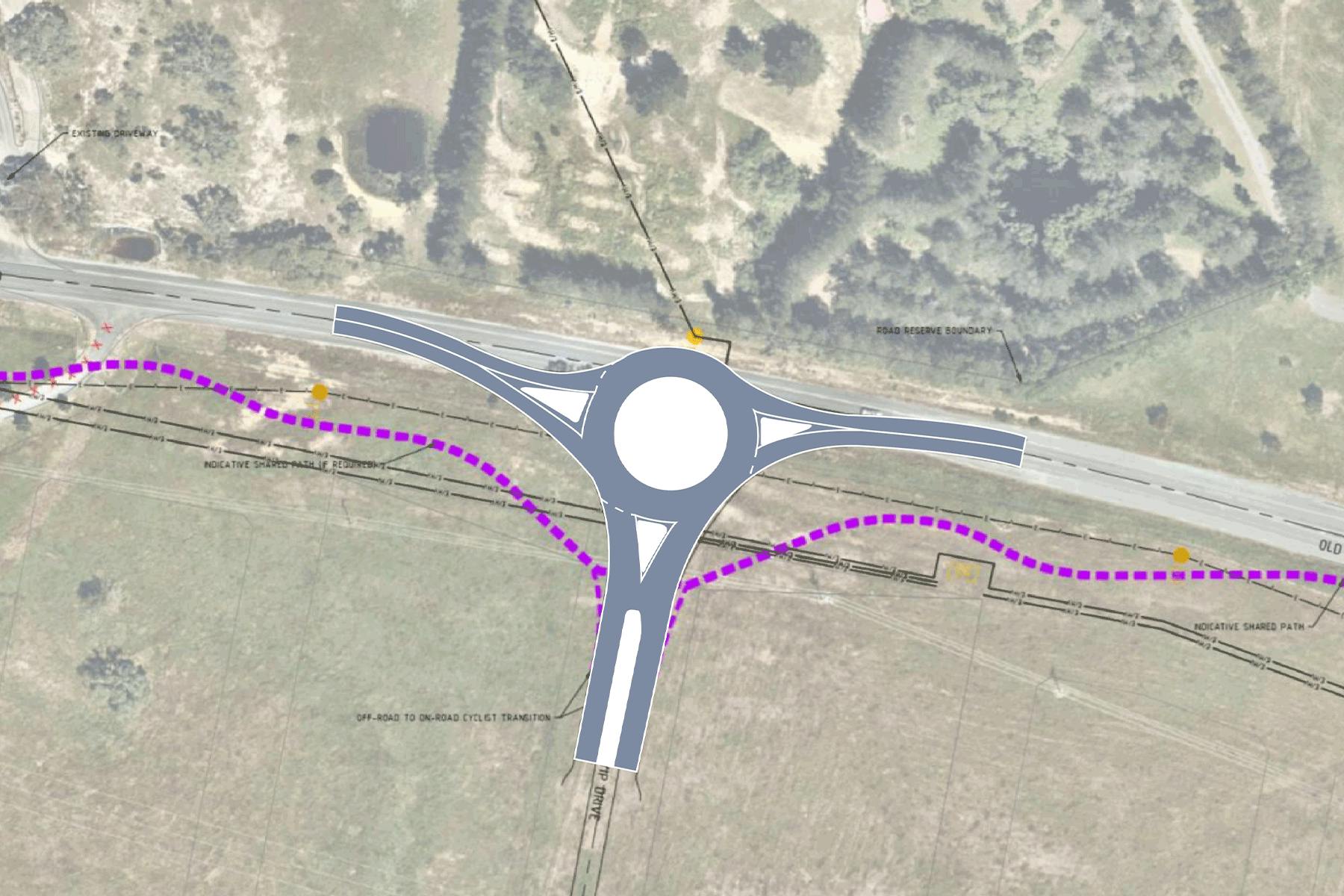 Option 1 - Single lane roundabout