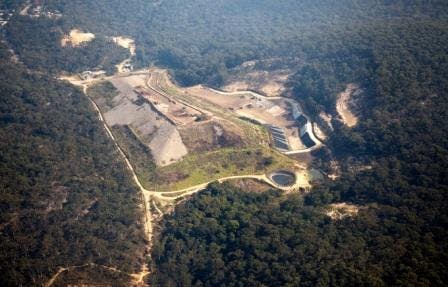 Aerial view of the Blaxland Waste Management Facility