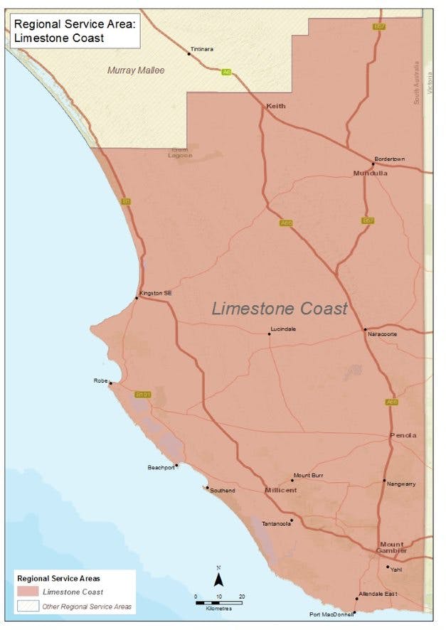 Map South East_Limestone Coast