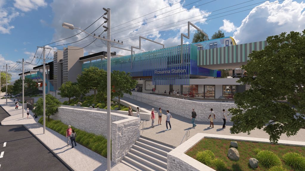 Rosanna Station – materials and colours