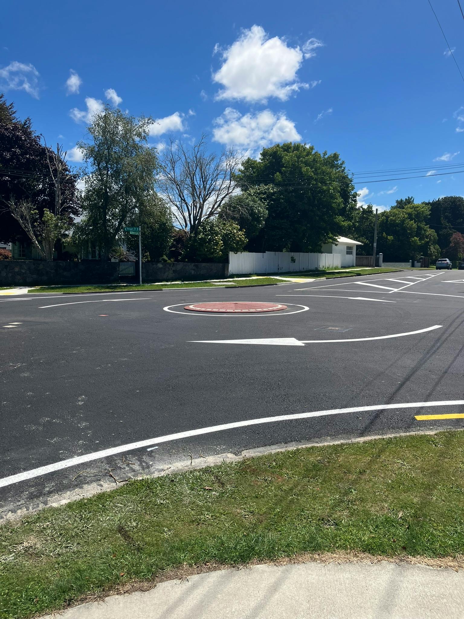 Photo of new mini roundabout