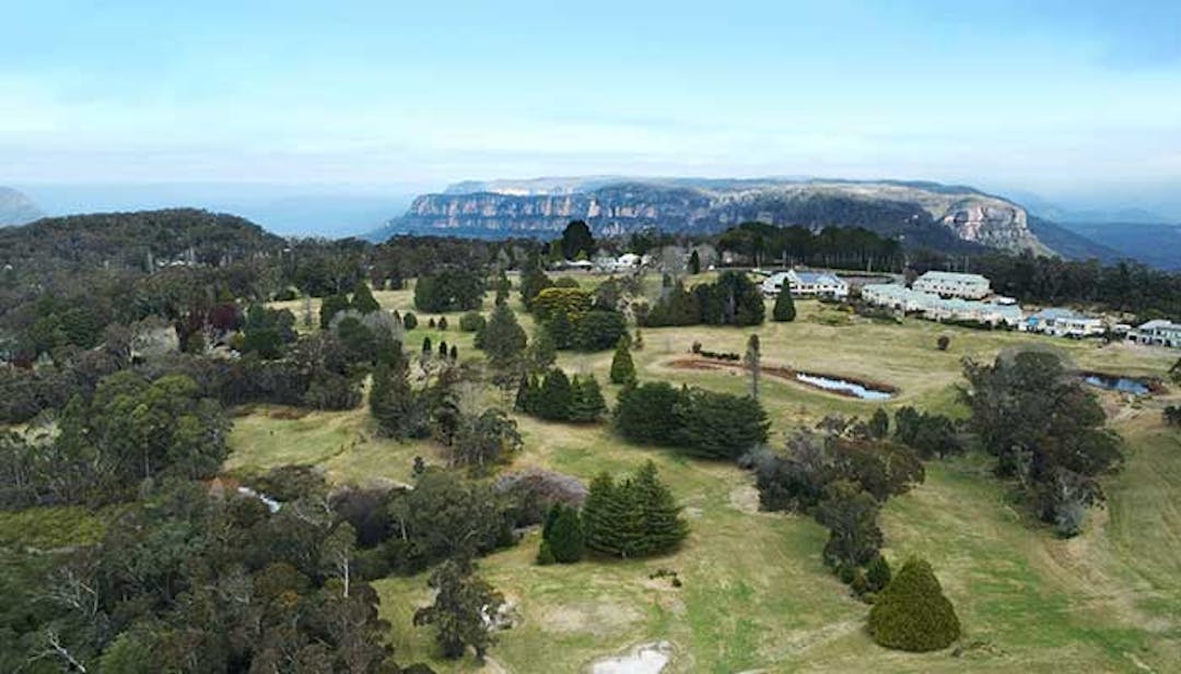 Aerial view of the former Katoomba Golf Course precinct