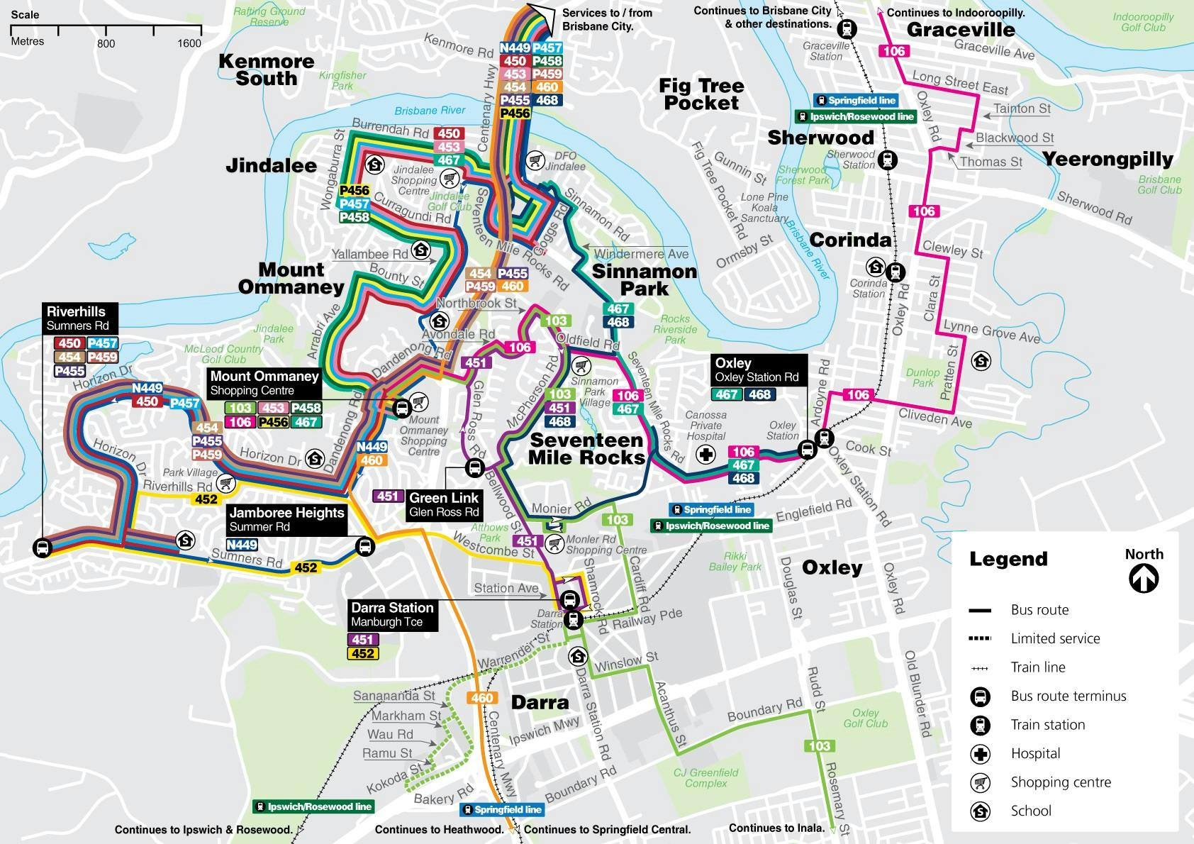 Centenary bus routes
