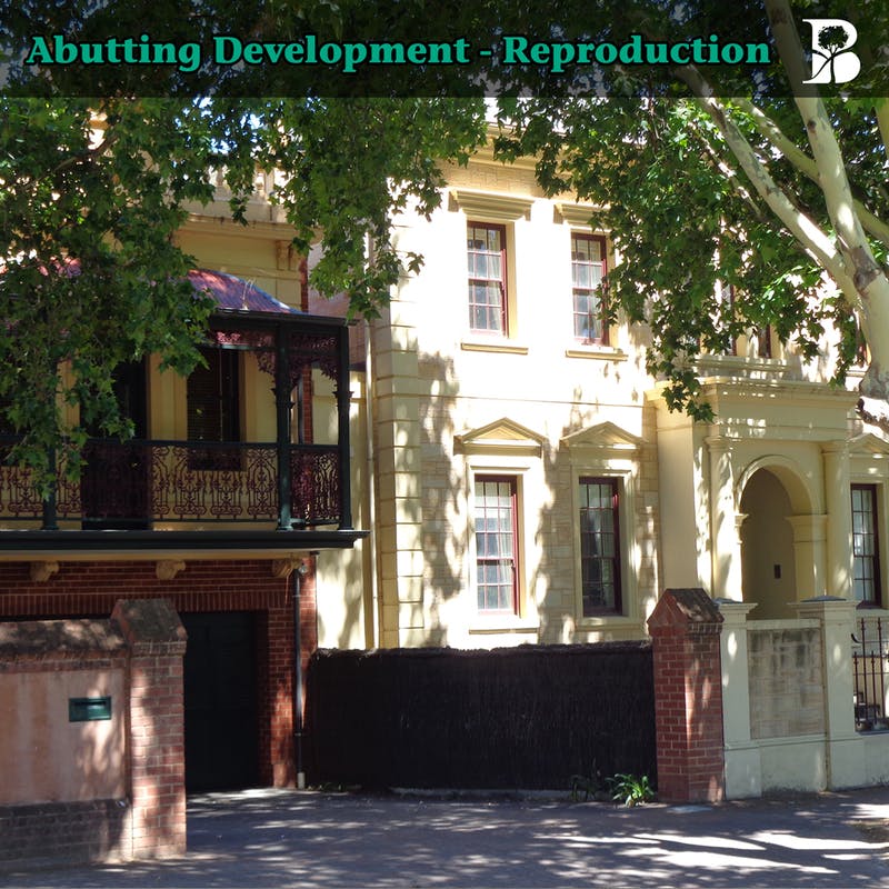 Abutting development - reproduction