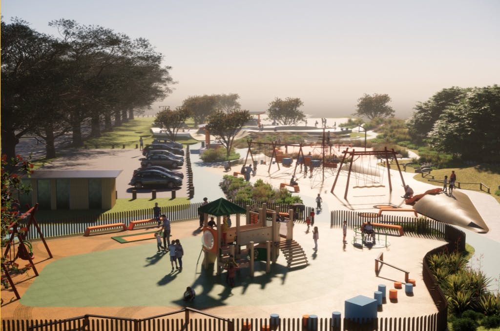 Concept plan of the Waikanae Park play area