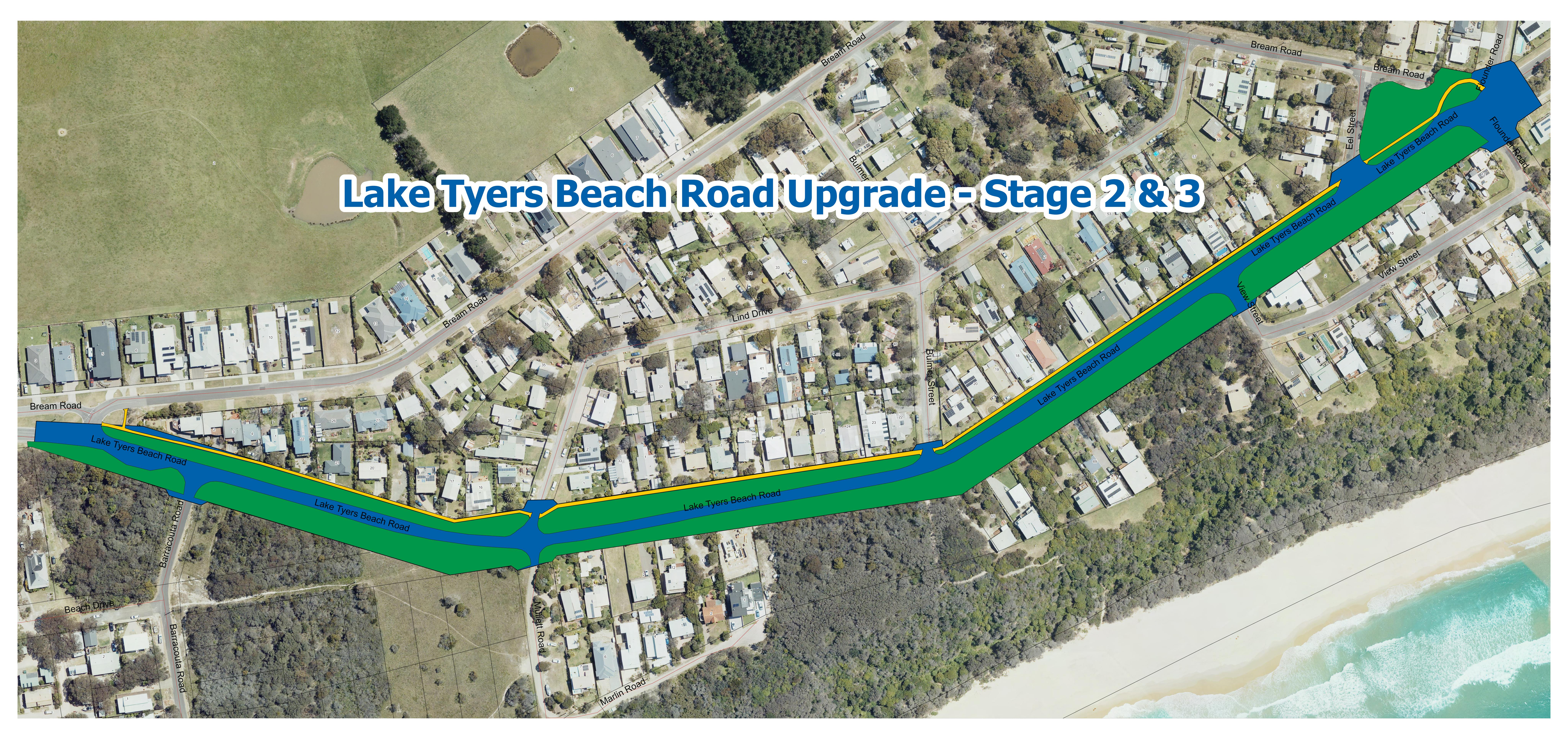 Lake Tyers Beach Road - Layout