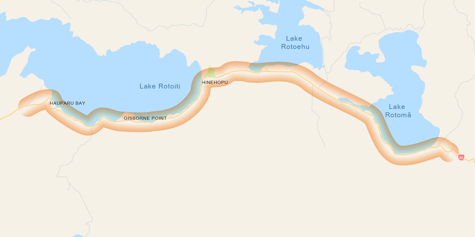 Rotoiti Rotomā Reticulation Map