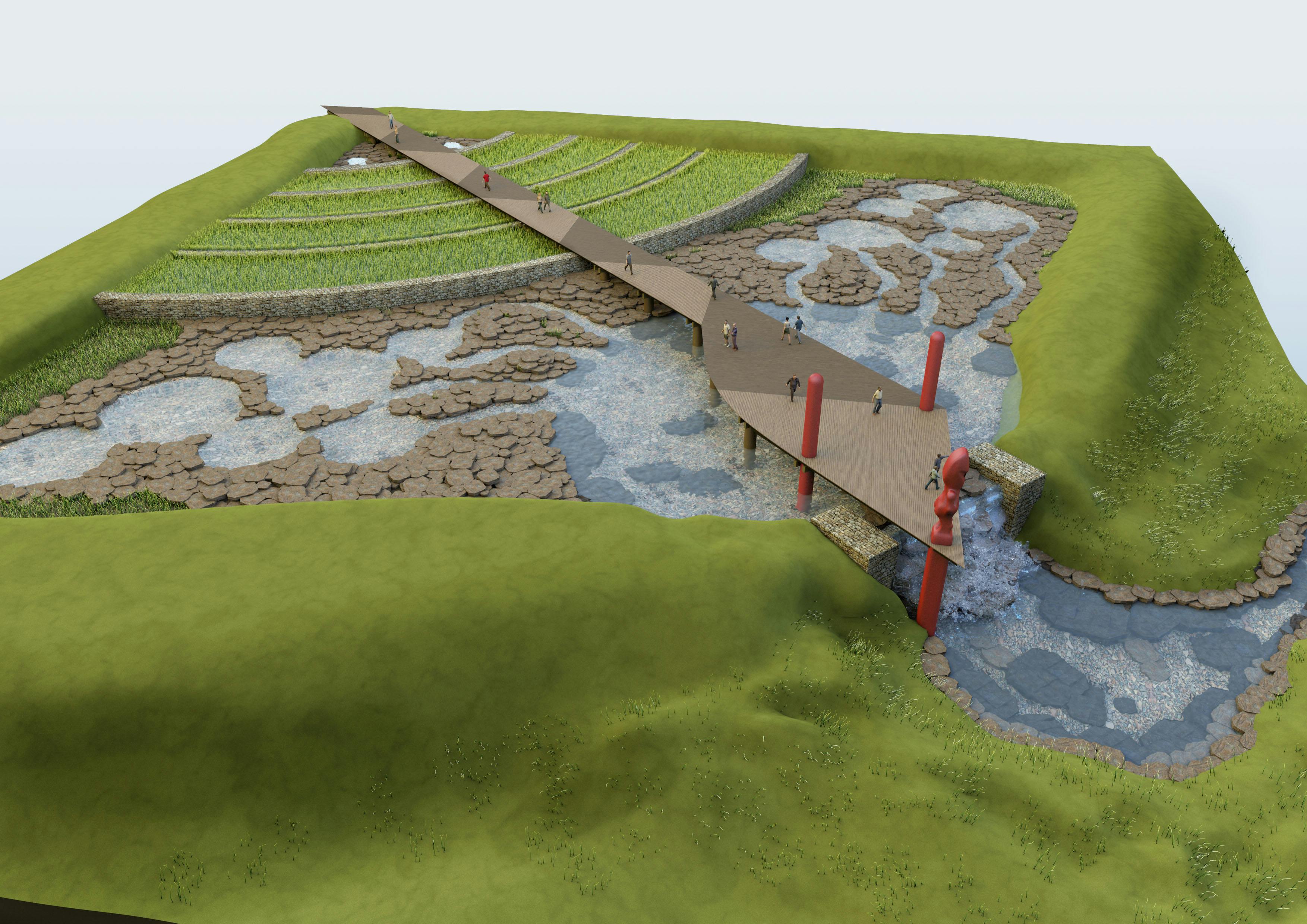 Aerial shot of the proposed Water Restoration Land Contact Bed