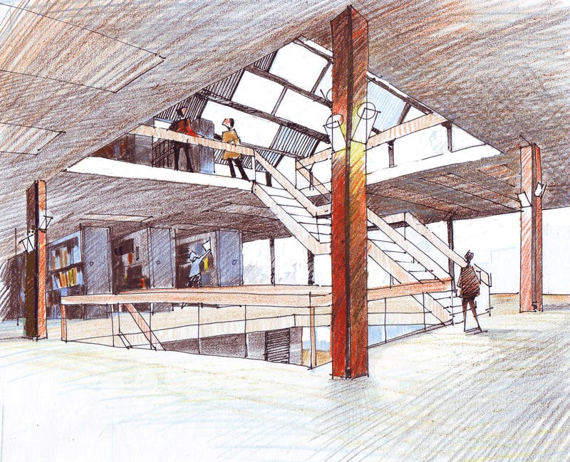 Option A - Artists Impression of Library Interior